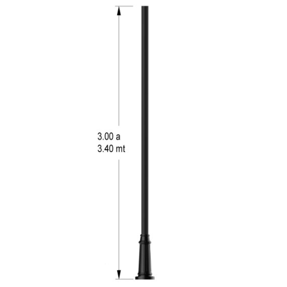 OZtrail Poste De Aluminio Extensible Hasta 220cm PRA-EA220-B 400gr